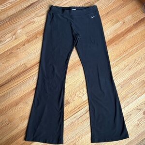 Nike 4-6 Black Flared Yoga Pants with Swoosh